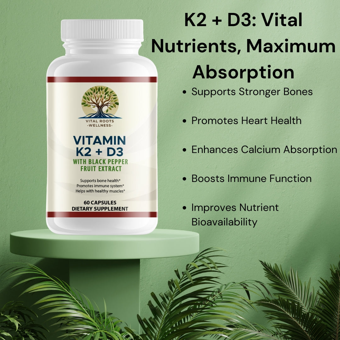 Vitamin K2 + D3 with Black Pepper