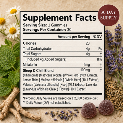 Sleep Well Gummies - Melatonin + Botanical Blend