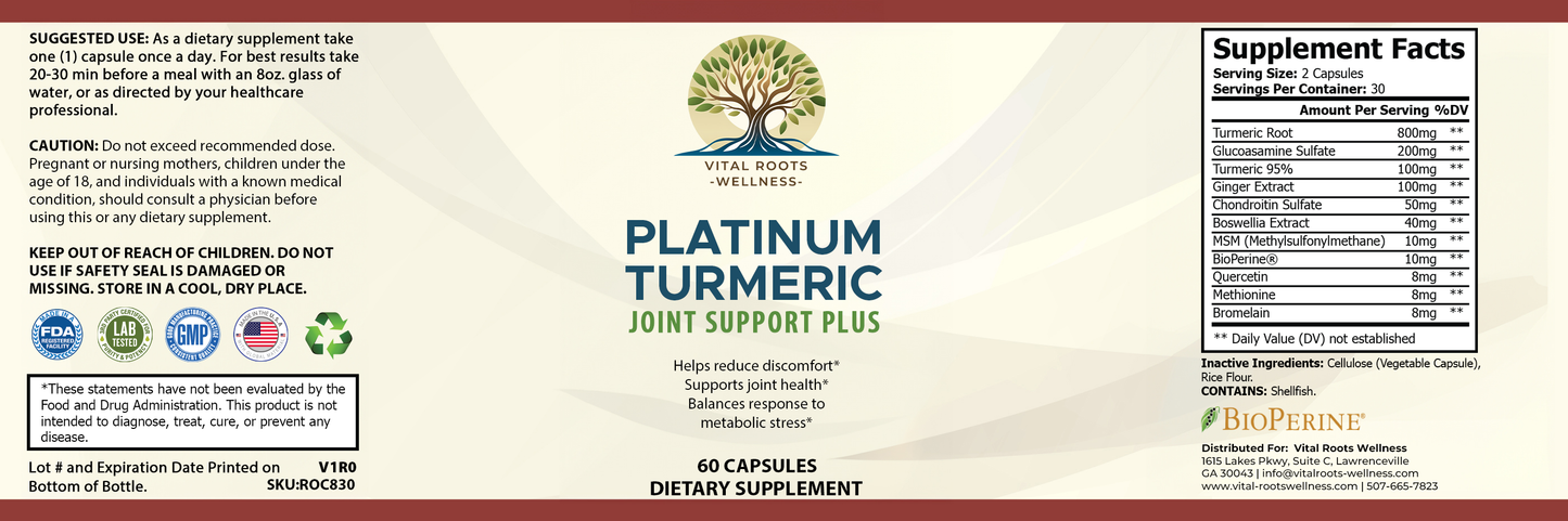 Platinum Turmeric Joint Support Plus