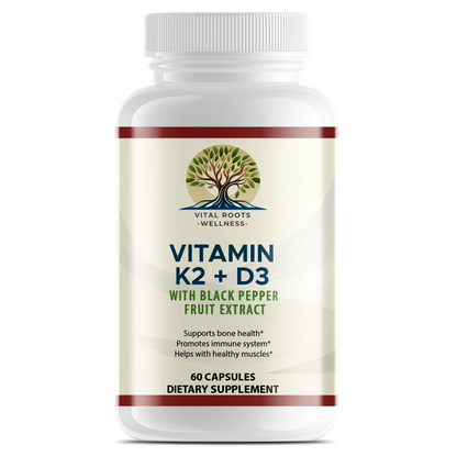 Vitamin K2 + D3 with Black Pepper