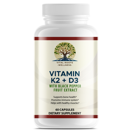 Vitamin K2 + D3 with Black Pepper