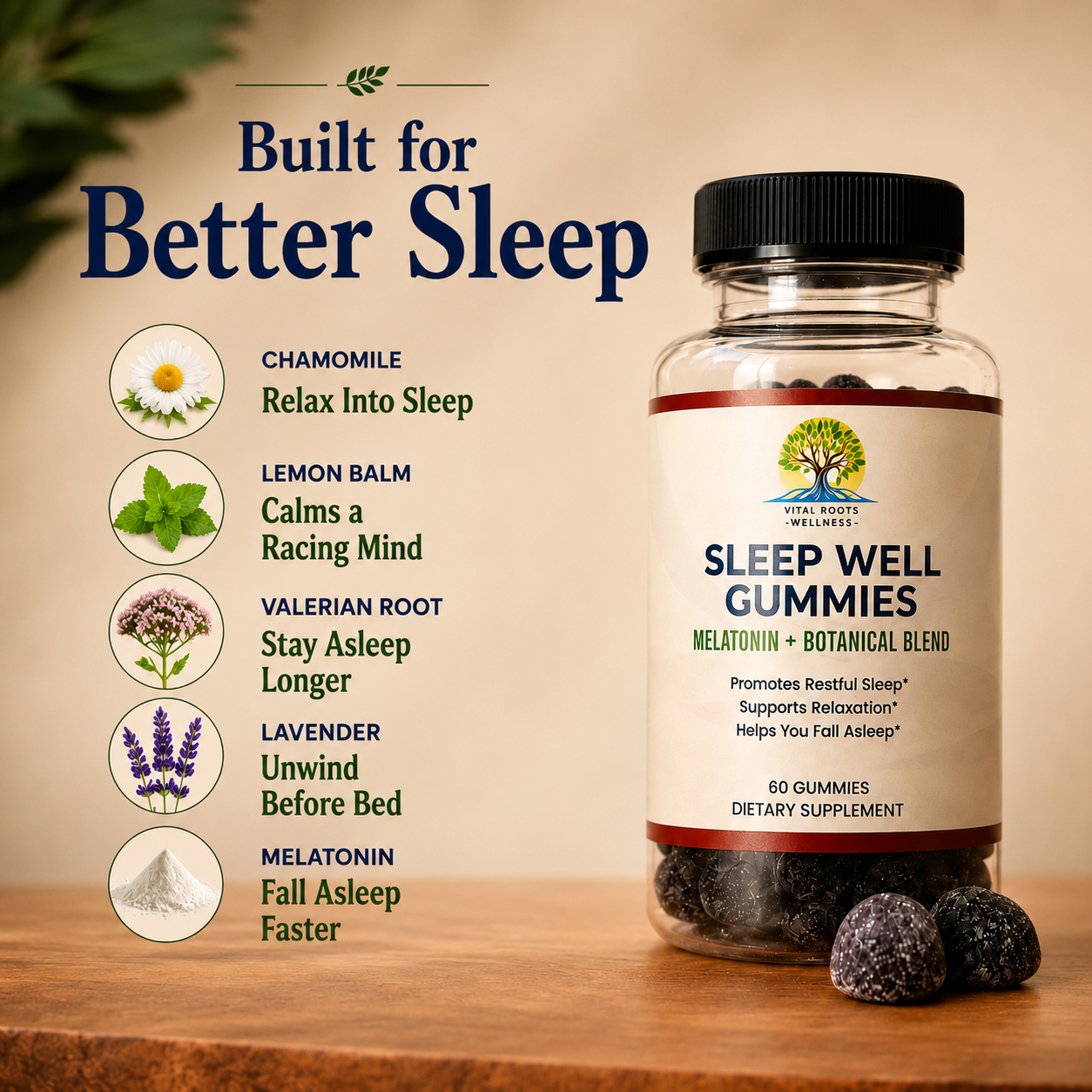 Sleep Well Gummies - Melatonin + Botanical Blend